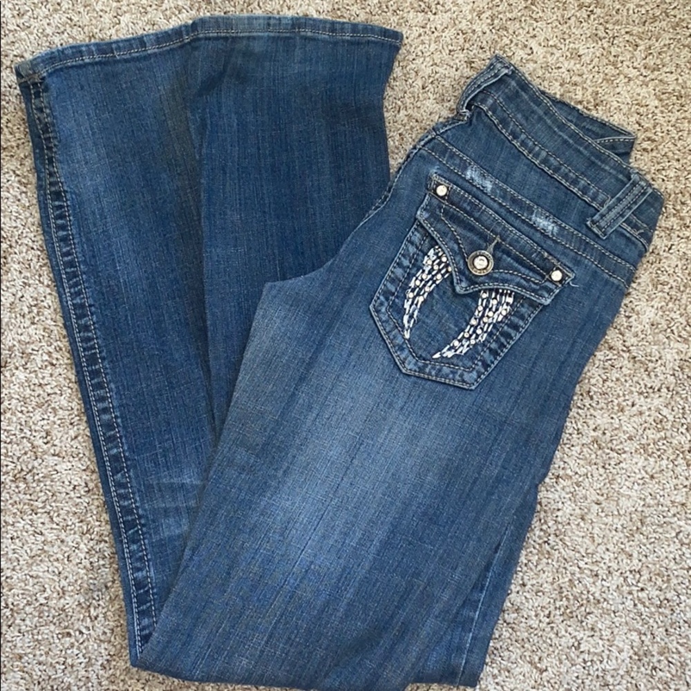 ZIPPER bootcut jeans! Size 5